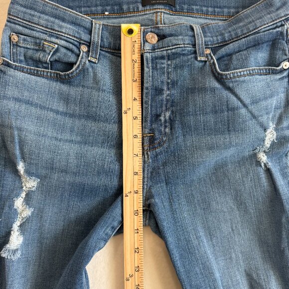 7 For All Mankind Jeans Women's Size 28 Blue Josefina Boyfriend Cut Button Fly - Picture 10 of 13